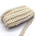 Wholesale Guipure Lace Trim Fabric ABS Pearl Beads Stretch Lace Trim in Stock
