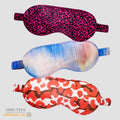 Printing Silk Eye Mask Sleep 20*9.5cm Custom Silk Eye Masks Fashionable Mulberry Silk Eyemask Set