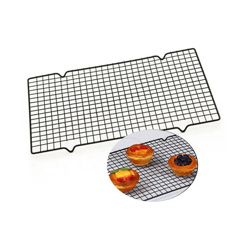 Baking Cake Cooling Rack Black Non-stick Grid Drying Rack Cake Bread Cooling Net Manufacturer Spot