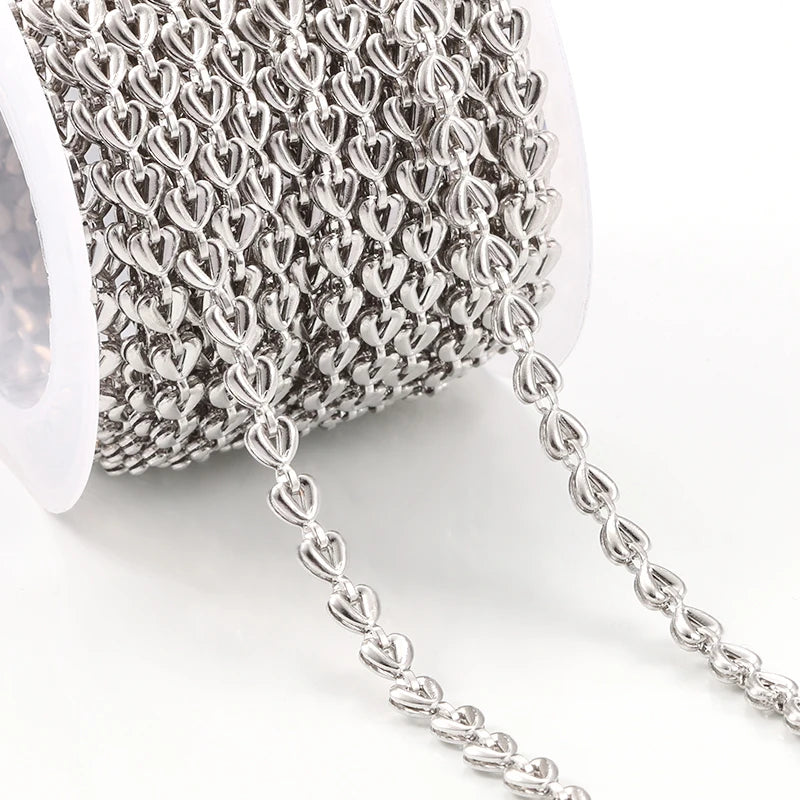 Custom/Stock New Design Stainless Steel Double Layer Heart Chain for Women's  Fashion Jewelry Bracelets Bangles Making Component
