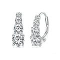 Ready to Ship Moissanite Hoop Earrings 18K Gold Plated Lab Grown Diamond Clip on Earrings Sterling Silver