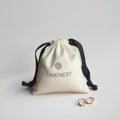 Custom Logo Drawstring Bags Jewelry Pouch Gift Cotton Canvas Packaging Bag