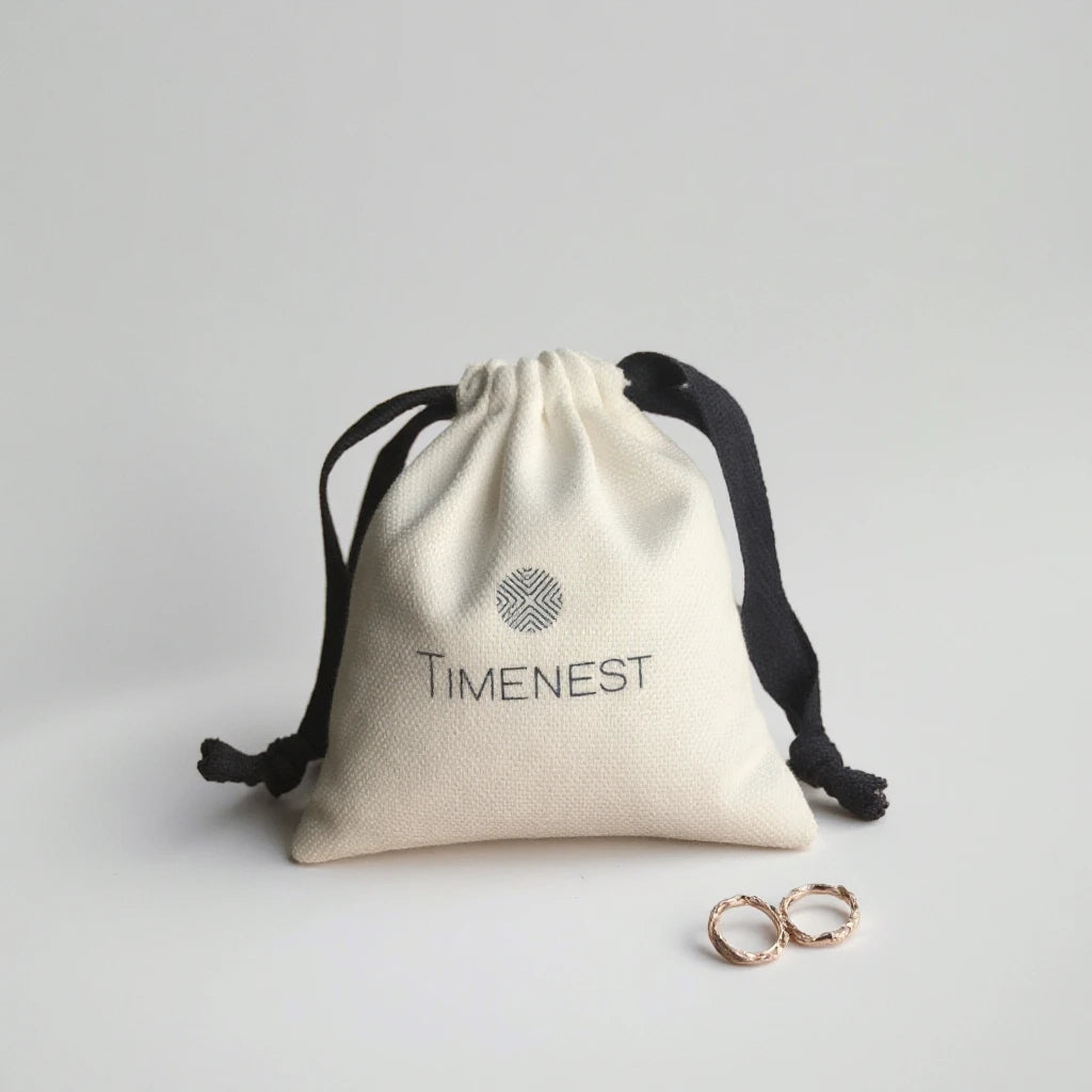 Custom Logo Drawstring Bags Jewelry Pouch Gift Cotton Canvas Packaging Bag