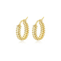 Wholesale Fashion Custom S925 Sterling Silver Earrings 14K Gold Plated Hoop Cheap Jewelry Set OEM/ODM for Women Mother's Day