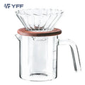 Drip Iimited Hot Coffee Dripper Style Server Kettle 400ml Coffee Pot/teapot Set Heat Resistant Glass
