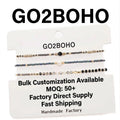 Go2BoHo Simple Solitaire Bracelet Set for Women 3pcs/lot Miyuki Seed Bead Fashion Jewelry with Freshwater Pearl for Gift