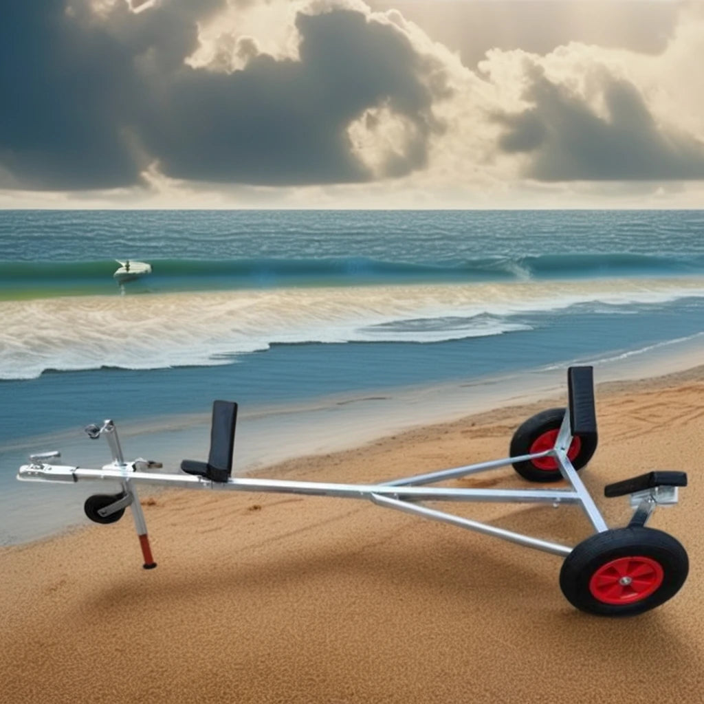 2025 Single Axle Adjustable Fish Boat Cart Kayak & Canoe Watercraft Trailer with Coupler for Boat Transport & Trailers