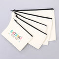 Custom Logo Print Luxury Cotton Canvas Makeup Bag with Zipper Fashionable for Birthday Party Gift