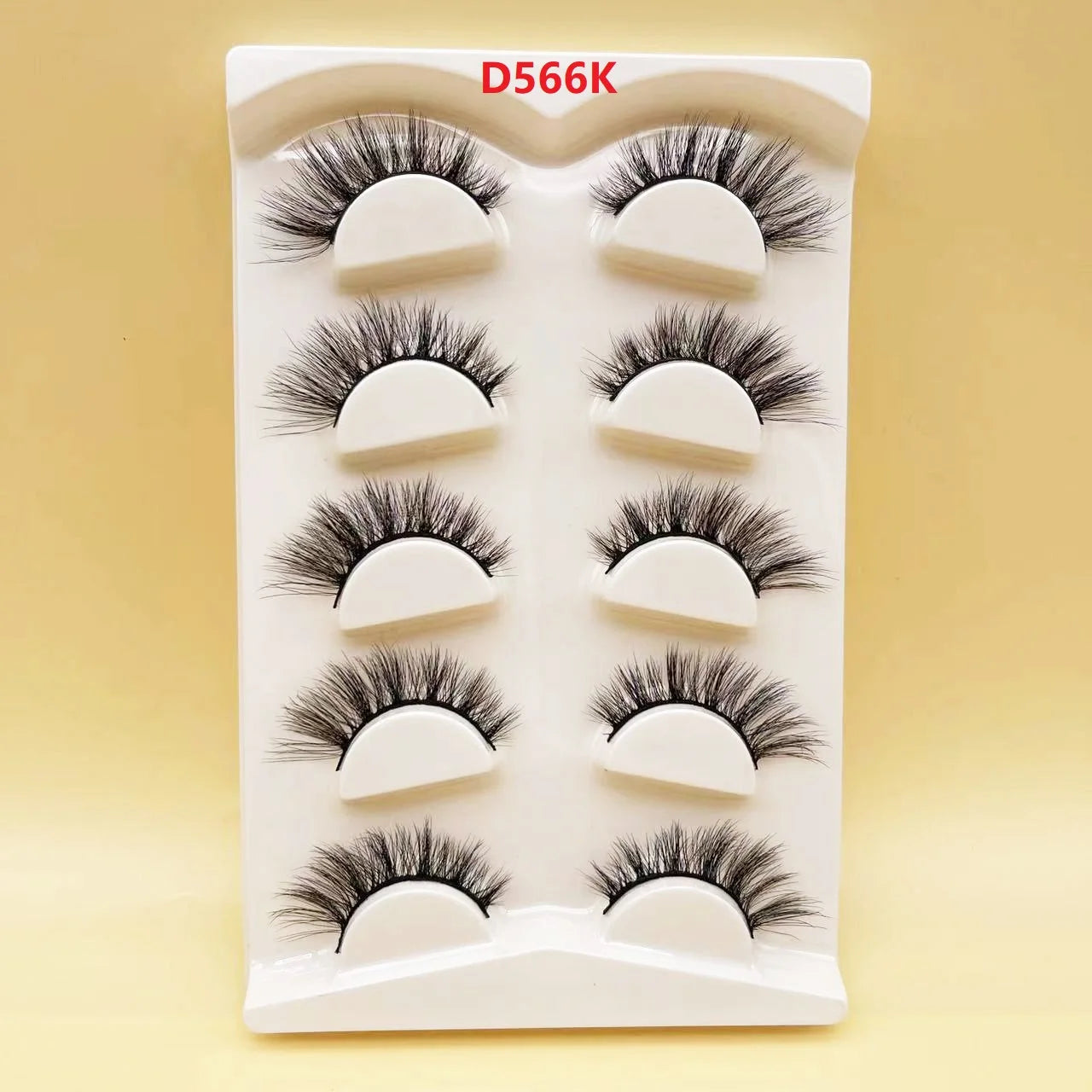 LM 5 Pairs False Eyelashes Foxy Eye Winged Faux Mink Eyelash Wholesale 3D Faux Mink Cat Eye Eyelashes