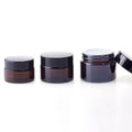 5g 10g 15g 30g 50g 100g Amber Glass Eye/face Cream Jar With Black Cap MegaBDM