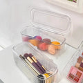 OWNSWING Clear PET Display Dish With Lid Storage Container Organiser Box for Brush and Beauty Blender Make up Cosmetic Craft Diy