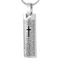 Stainless Steel Ash Cremation Pendant Bible Cross Necklace Memorial Urn Ashes Holder bar Keepsake Bible Jewelry Urn Cremation
