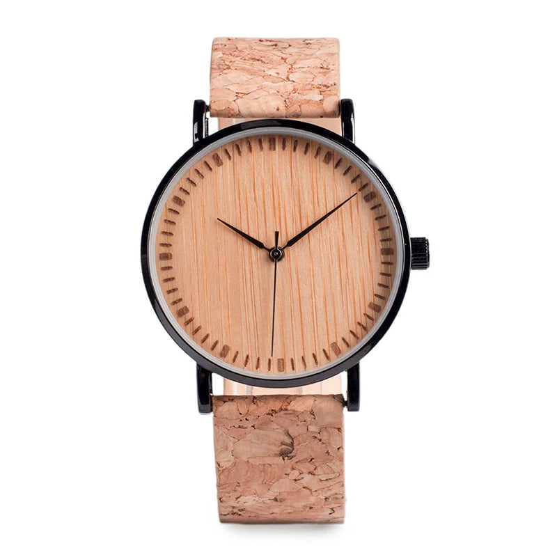 Minimalist Japanese Miyota Movement 40mm Stainless Steel Watches with Cork Leather Band Luxury Sport Business Fashion Unisex