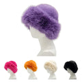 Fashion Faux Fur Bucket Hats for Women Winter Warm Faux Fur Fluffy Plush Fisherman Caps Outdoor Ski Warm Hat