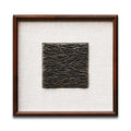 Wholesale Pottery Wall Art Brown Pleats Refractory Ceramics Artwork for Hotel