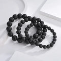 6/8/10mm Natural Shungite Bead Bracelet Stretchy From Karelia Region Russia Against EMR EMF Protection