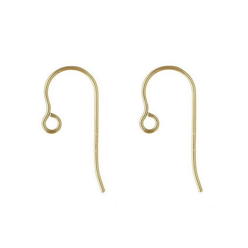 Jewelry 14K Gold Filled 0.51mm Micro Ear Wire for DIY Accessories S925 Silver Earring Hooks