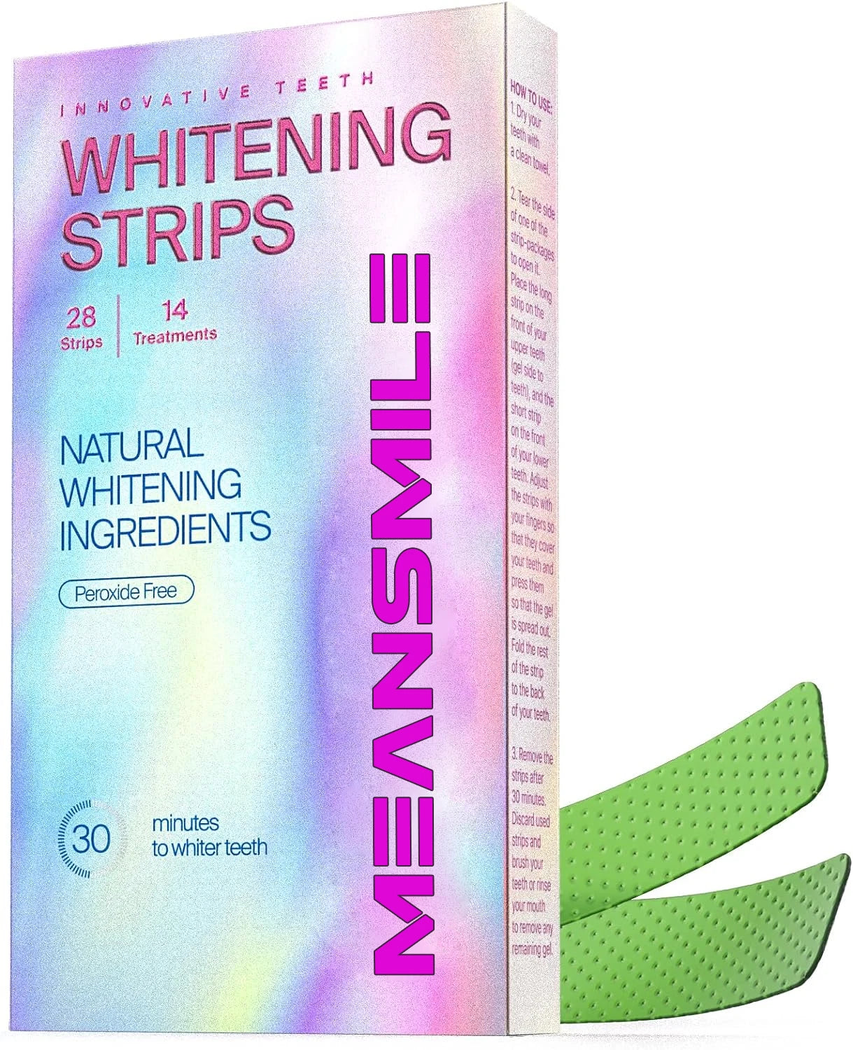 Top Advanced Fast Result Teeth Strips Stains Removal Teeth Whitening Strips Peroxide Free  Travel Worry Free Tooth Whitening