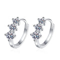 Shining GRA Moissanite Jewelry Moissanite Diamond Huggies Earrings Valentine 925 Sterling Silver Women Jewelry