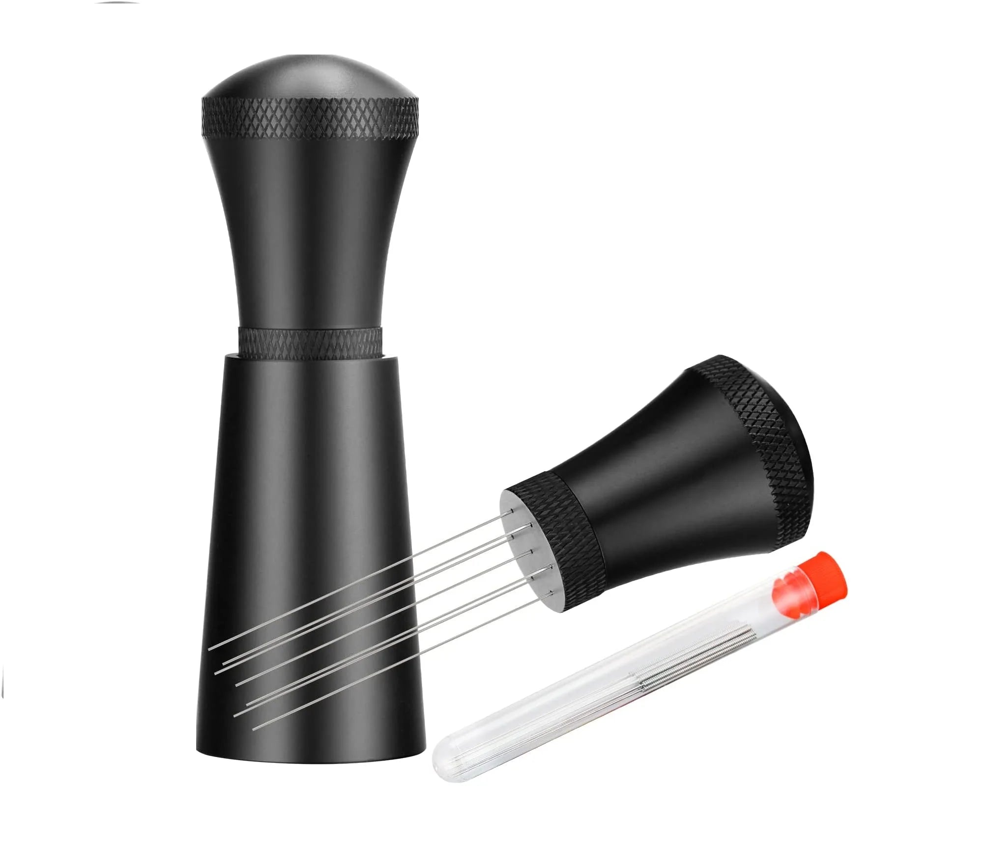 Natural Wooden EWDT and Stand Food Grade 304 Stainless Steel Needles Coffee Distributor