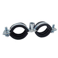 Galvanized Steel Pipe Clamp with Black Rubber Gasket Threaded Rod Type Pipe Hanger for Building Plumbing MegaBDM