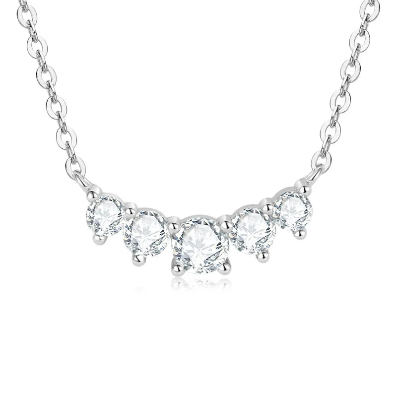 Fashion Luxury D Color Moissanite Pendant Necklaces 925 Sterling Silver Jewelry Necklace for Women