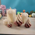 Early Riser Best Sellers 3D Geometry Thread Tapered Scented Candles Silicone Mold DIY Home Decor Ornament Moulds Cake Tools