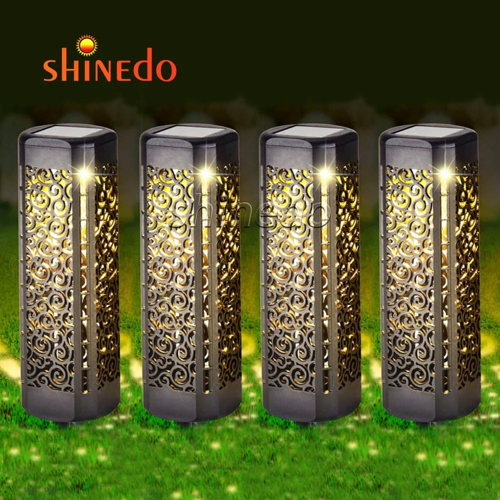 Waterproof LED Solar Pathway Lamp Outdoor Solar Powered Garden Lawn Lights Solar Underground  Stake Lights