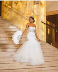 S1036A 2024 New High Quality Trailing Bridal A-line Plus Size Have Gift Fan Veil Glove Mermaid Wedding Dresses