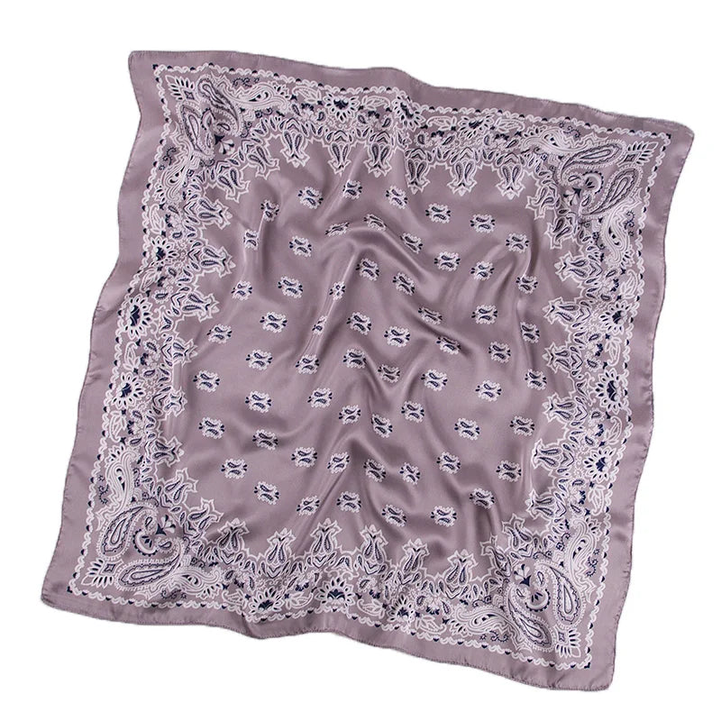 Hot Sale 2026 Summer  Wholesale New Scarf Fashion Silk Satin square Scarf Cashew  Silk Scarf