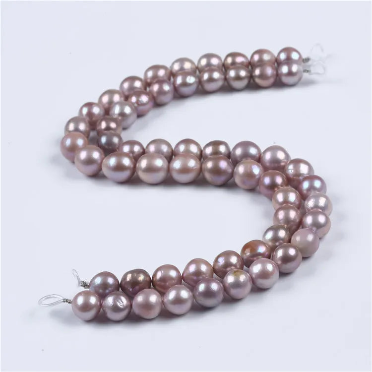 Natura Purple 10-14mm Baroque Edison Shape Freshwater Pearl Strands