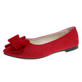 Women's Sweet and Cute Casual Shoes Bow Knot Solid Colour Ladies Flat Shoes Pointed Toe Non-slip Walking Women's Wedding Shoes