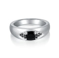 GRA Certified Moissanite Man Ring Oval 5x7mm White Gold Engagement Multicolor Moissanite Ring