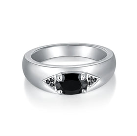 GRA Certified Moissanite Man Ring Oval 5x7mm White Gold Engagement Multicolor Moissanite Ring