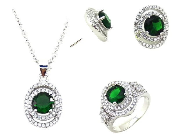 China Wholesale Hot Items 2022 Imitation Silve3r Plated Jewellery Set