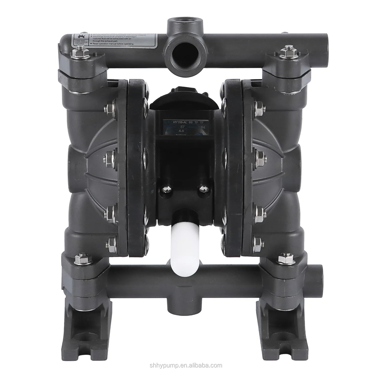 HY 1 Inch Aluminum Alloy Diaphragm Pump with Buna N Membrane Pneumatic Air Operated for Crude Oil Transfer