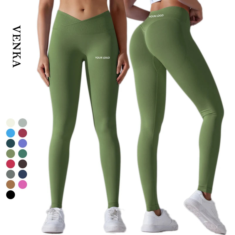 Women Seamless Sweatpants Cross High Waist Sports Gym Pants Workout Tight Fitness Wear Ladies Butt Lift Yoga Pant Leggings
