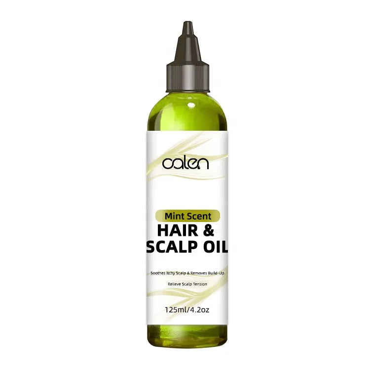 Oalen Private Label Promote Healthy Relieve Flaky Scalp Refreshing Mint Scalp Message Oil