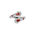 WuQie Fashion Creative Cute Silver Lion Claw Ring for Women Red Zircon Gryffindors Lion Paw Ring