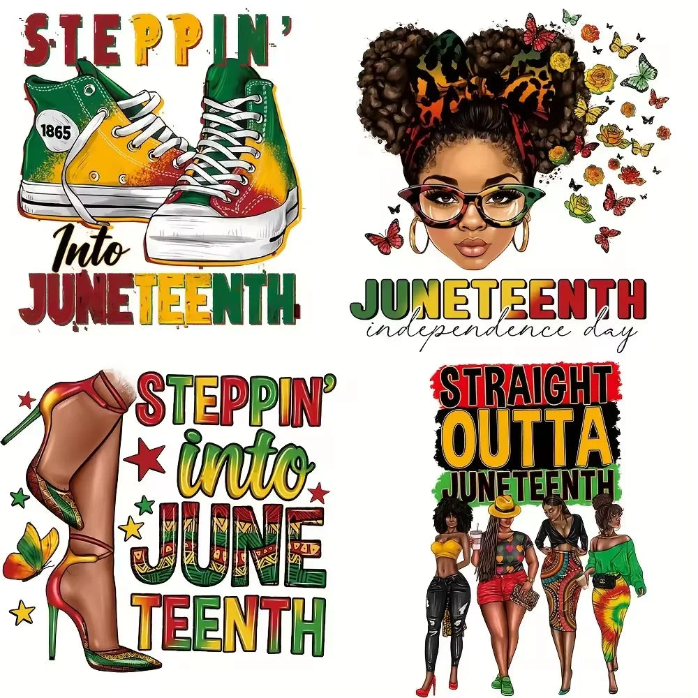 Factory Hot Sale Custom Juneteenth DTF Heat Transfer Sticker Print Screen Heat Transfers Printing for T-Shirts