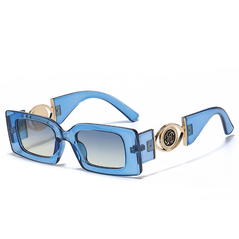 2022 New Rectangle Sunglasses Small Frame Female Modern Sunglasses Gafas Del Sol Famous Brands Lunette Soleil