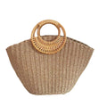 Large Capacity Lady Woven Straw Open Tote Bag for Casual Beach Daily Use Travel with 3pcs