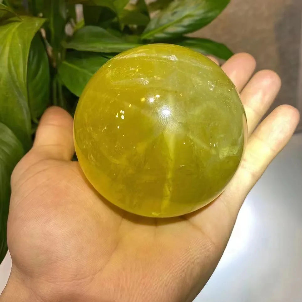 Wholesale  Natural rainbow Citrine Sphere Crystal Gemstone Quartz Healing Stone Ball for Feng Shui Decoration