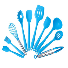 Hot Selling 10 Piece Custom logo Custom Logo Cooking Casserole Set Silicone Home Kitchen Utensil Set