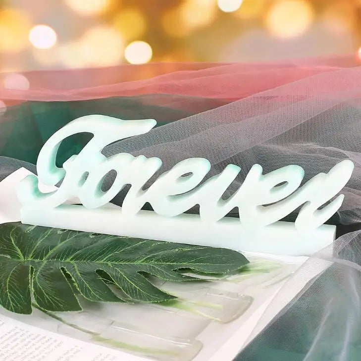 HY 3D Forever Letter Resin Mold for DIY CraftTable&Home Decor