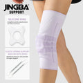 JINGBA Fast Delivery Unisex Comfortable Elastic Patella Knee Brace Knee Compression Sleeve Knee Brace with Silicone for Sports