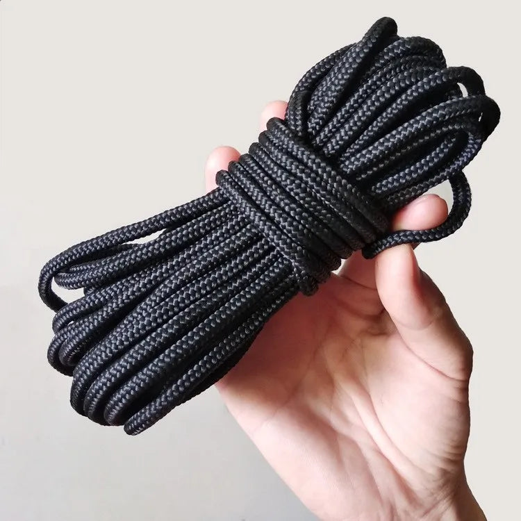 Wholesale  Braided Nylon Rope 5mm Black Polyester Cord for Draw Cord