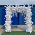 A-FSA032 Wedding Silk Arch Flowers Artificial White Rose Flower Arch Backdrop Fake square Flower Arch Decoration