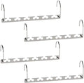 Multifunction Smart Space Metal Clothes Hangers 6 Holes Space Saving Storage for Heavy Clothes Silver Metal Hanger for Wardrobe