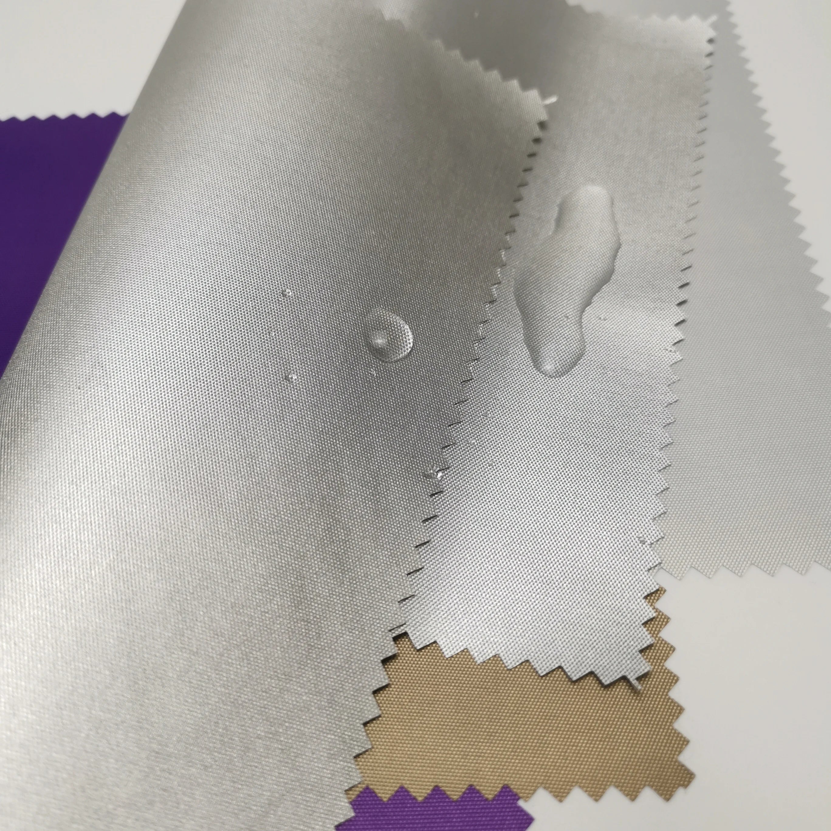 210D 100% Polyester Silver Coated Multi Color Lightweight Quick-Dry Waterproof Plain Dyed Taffeta Fabric for Tents